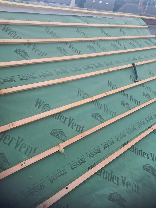 Green membrane and battens